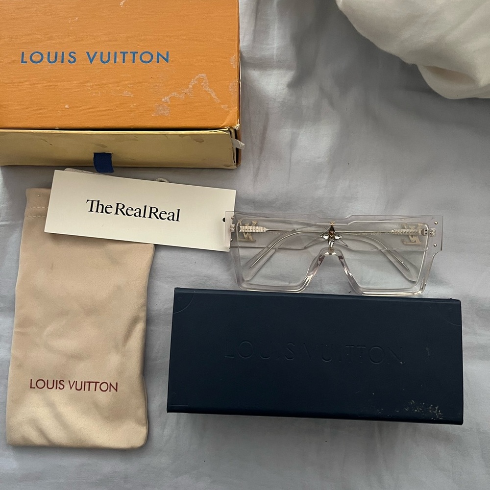 Louis Vuitton Transparent Glasses with Silver Logo
